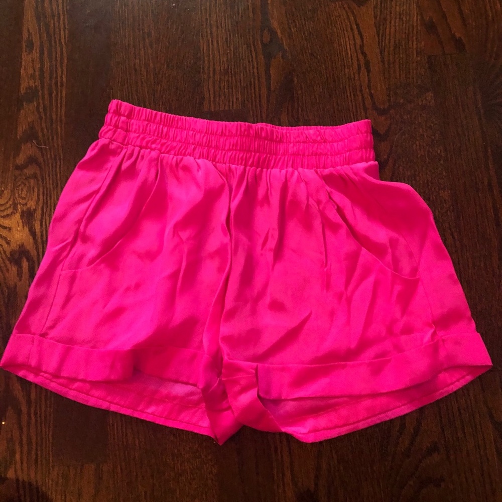 Pink flowey shorts